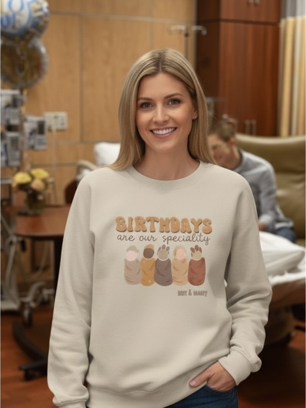 Custom Labor & Delivery Nurse sweatshirt. Size medium. New!